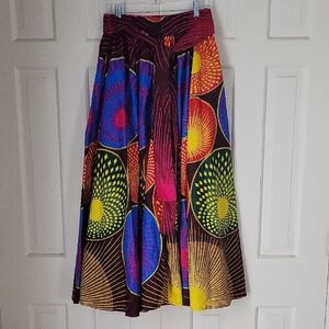 Laddi womens multicolor maxi circle skirt sz Small see description tribal